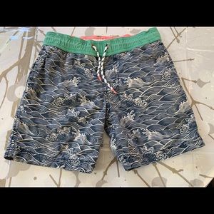 Cotton On kids board green and blue waves shorts size 7